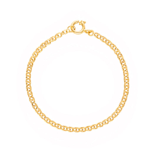 Pulseira Malha Friso em Ouro 19kl (18.5cm) - Loja do Ouro