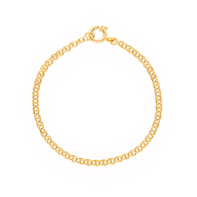 Pulseira Malha Friso em Ouro 19kl (18.5cm) - Loja do Ouro