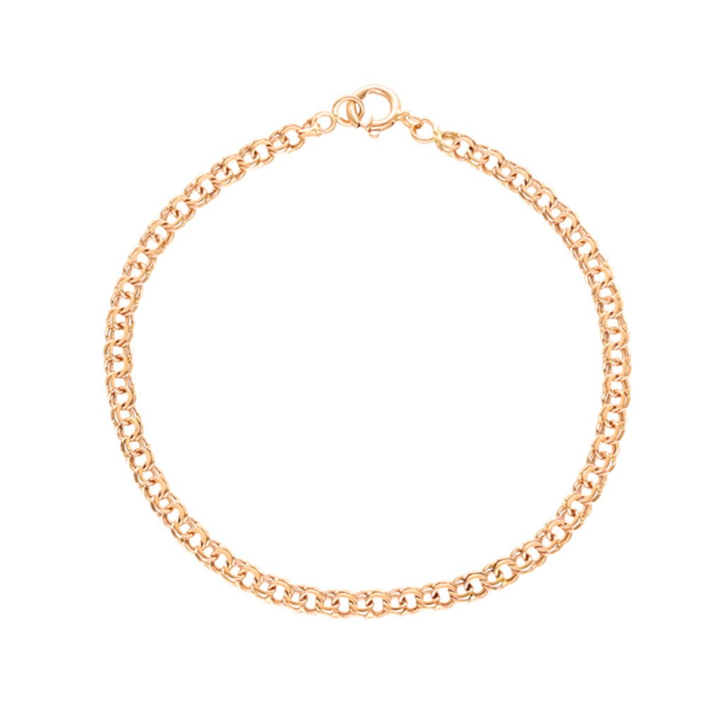 Pulseira Malha Friso em Ouro 19kl (18.5cm) - Loja do Ouro