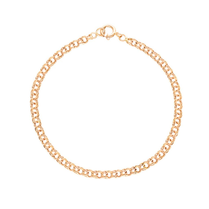 Pulseira Malha Friso em Ouro 19kl (18.5cm) - Loja do Ouro