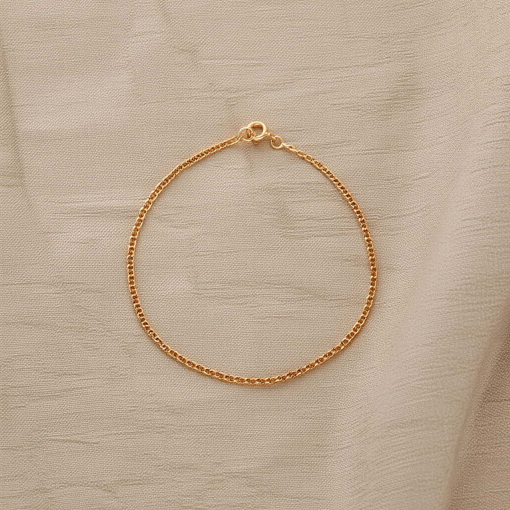 Pulseira Malha Friso em Ouro 19kl (20cm) - Loja do Ouro