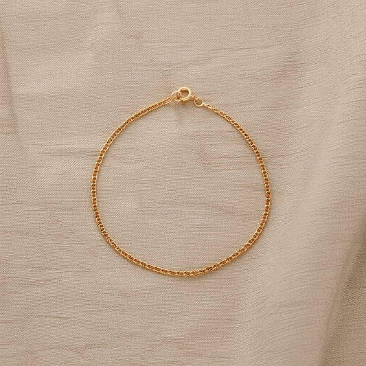 Pulseira Malha Friso em Ouro 19kl (20cm) - Loja do Ouro