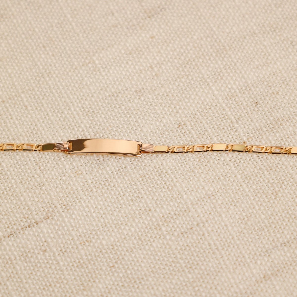 Pulseira Malha Marinheiro em Ouro 19kl com Chapa (10.5cm) - Loja do Ouro