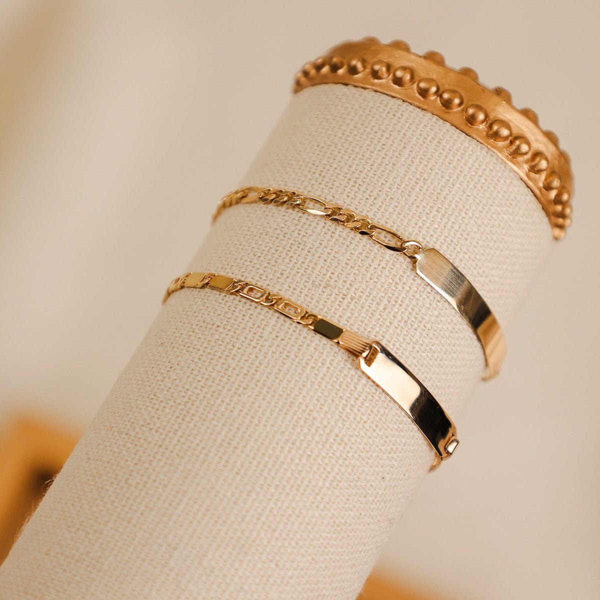 Pulseira Malha Marinheiro em Ouro 19kl com Chapa (10.5cm) - Loja do Ouro
