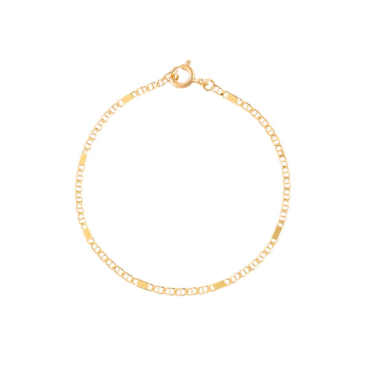 Pulseira Malha Marinheiro em Ouro 19kl para Criança (14cm) - Loja do Ouro