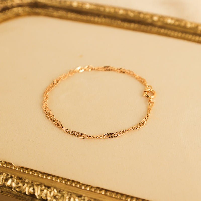 Pulseira Malha Singapura em Ouro 19kl (18cm) - Loja do Ouro