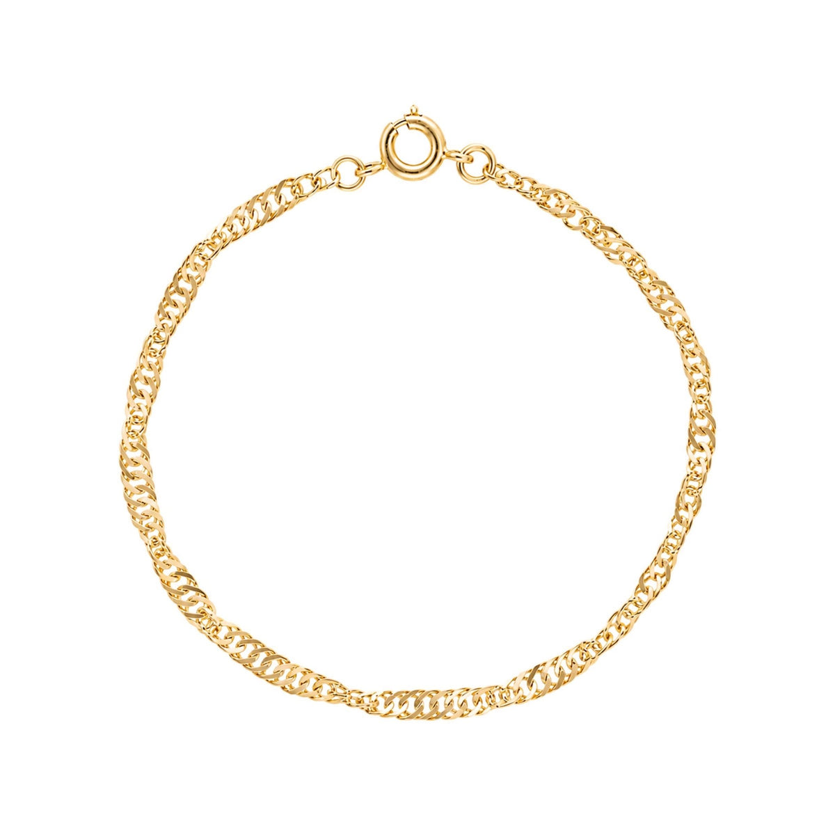 Pulseira Malha Singapura em Ouro 19kl (18cm) - Loja do Ouro