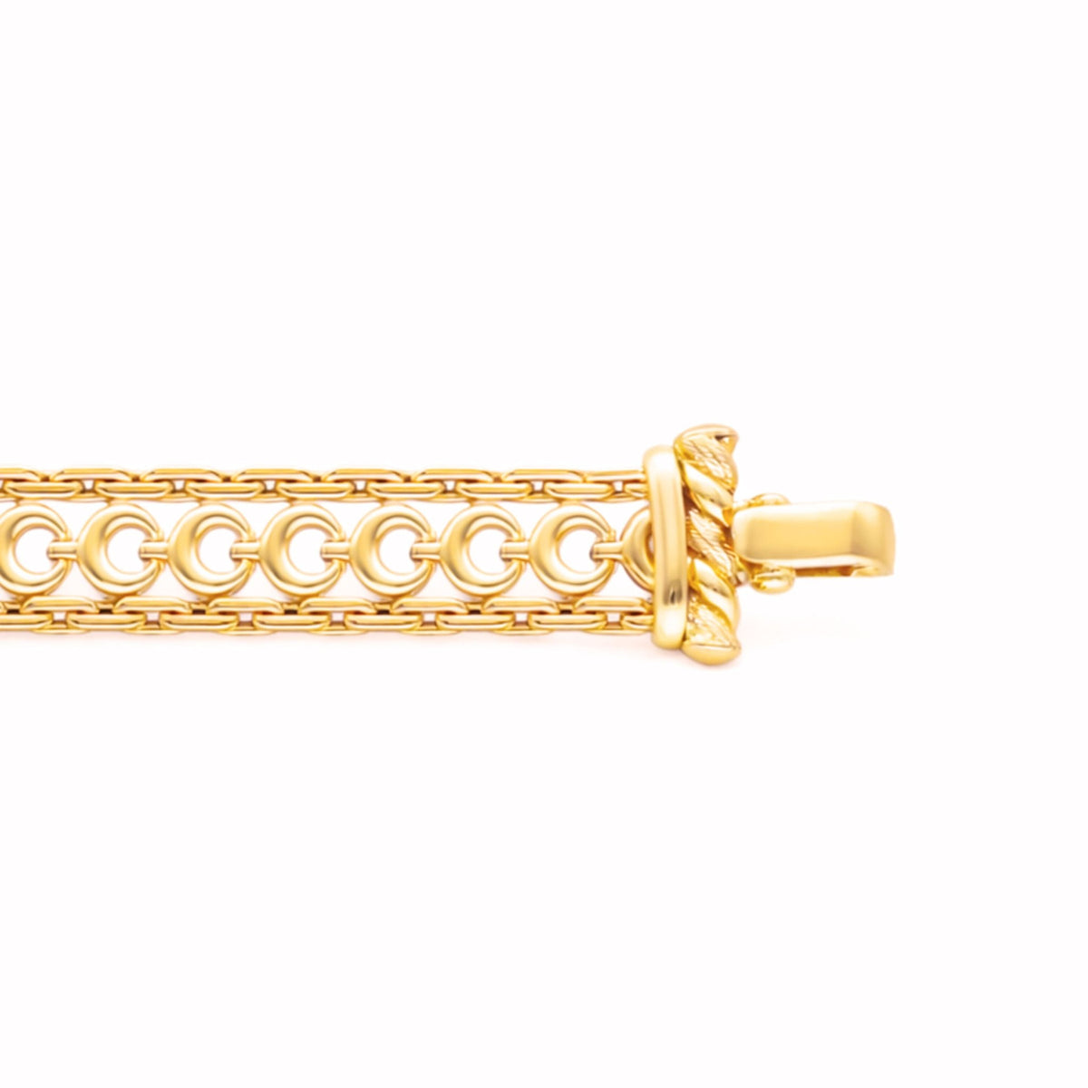 Pulsera de malla para moqueta en oro de 19 kl (17