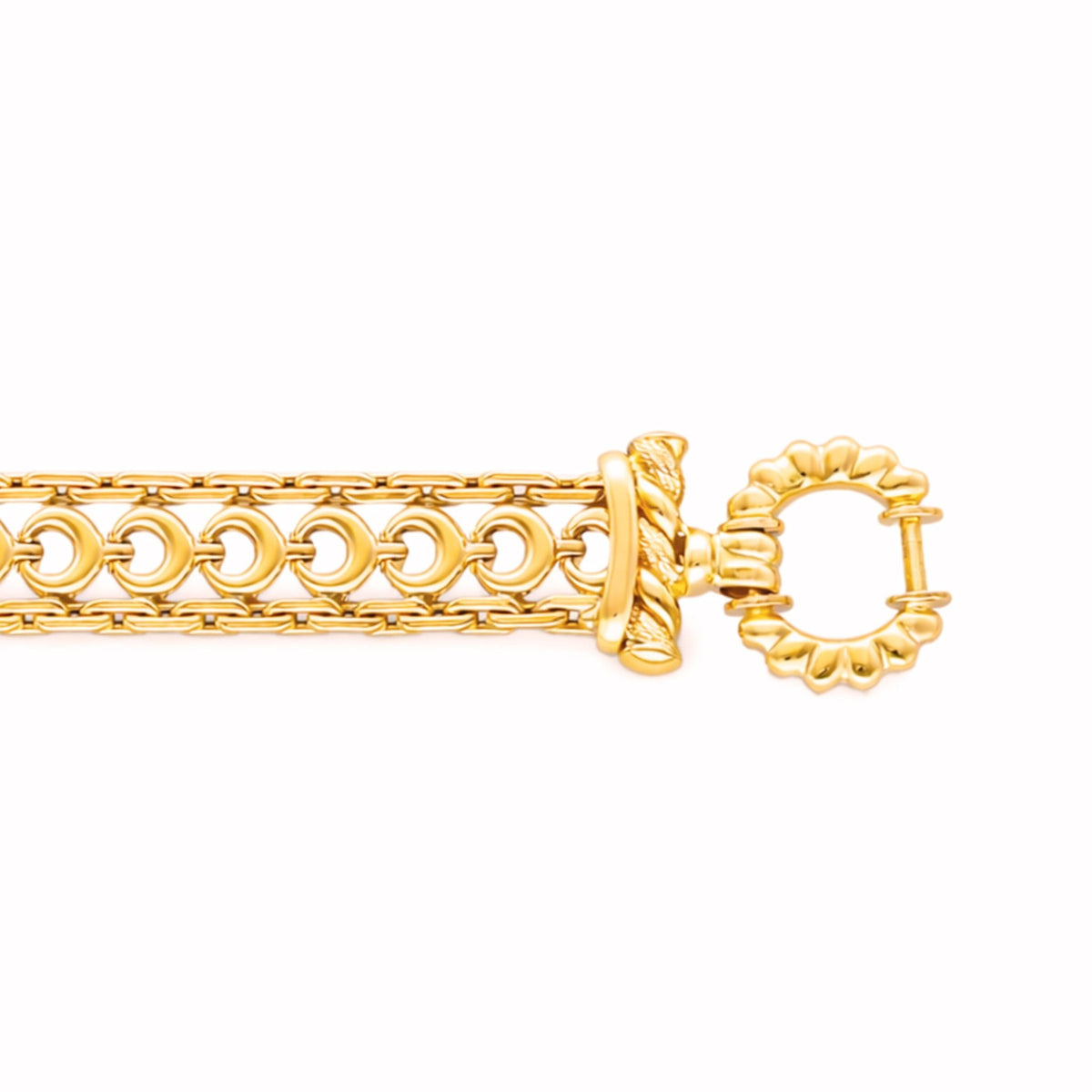 Pulsera de malla para moqueta en oro de 19 kl (17