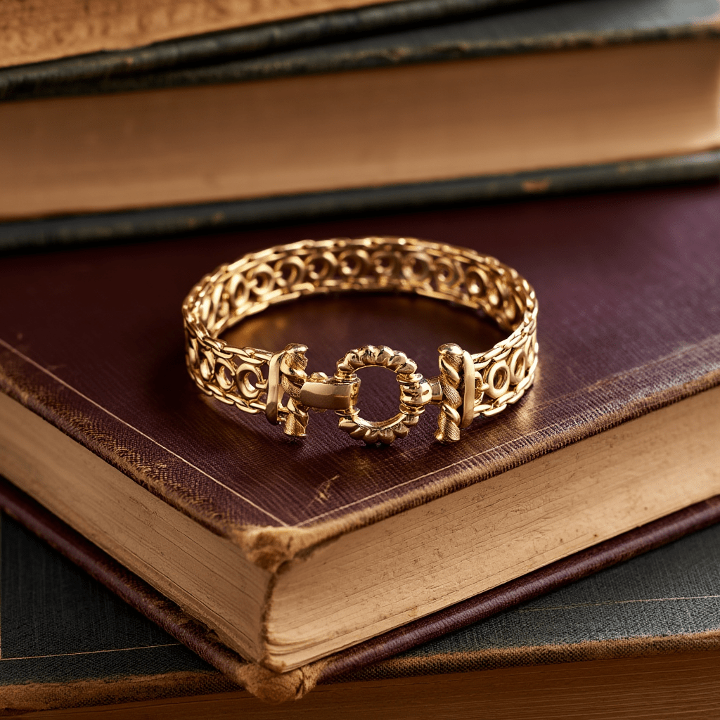 Pulsera de malla para moqueta en oro de 19 kl (17