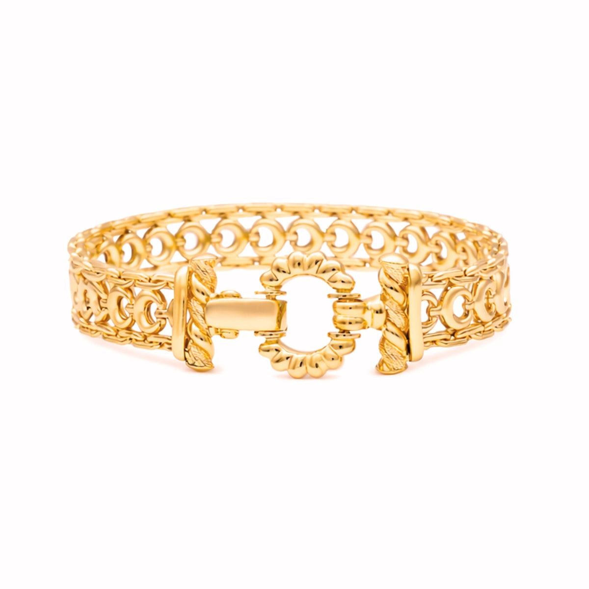 Pulsera de malla para moqueta en oro de 19 kl (17