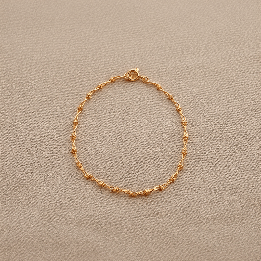 Pulseira Nós em Ouro 19kl (18cm) - Loja do Ouro
