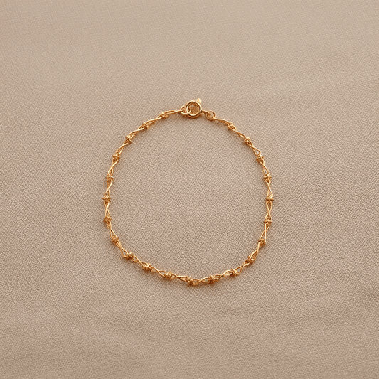 Pulseira Nós em Ouro 19kl (18cm) - Loja do Ouro