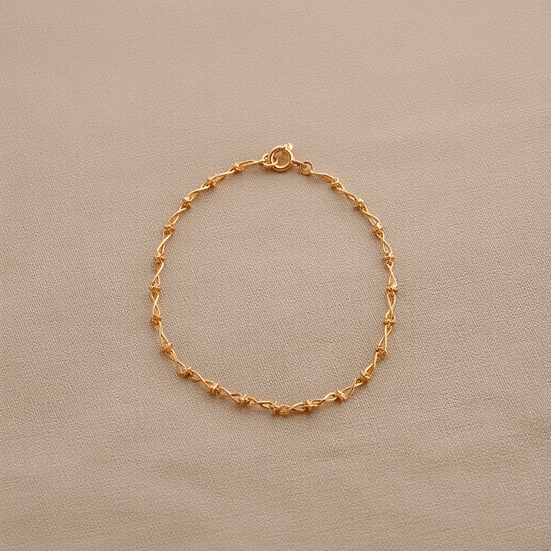 Pulseira Nós em Ouro 19kl (18cm) - Loja do Ouro
