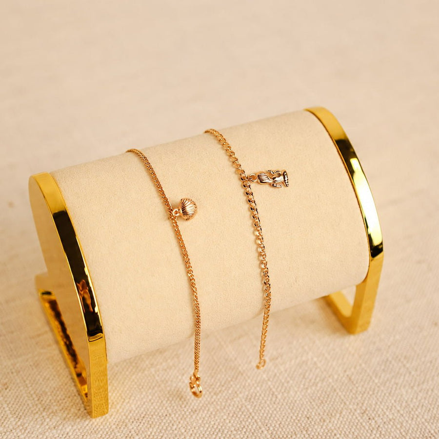 Pulseira para Criança em Ouro 19kl com Anjo da Guarda (14.2cm) - Loja do Ouro