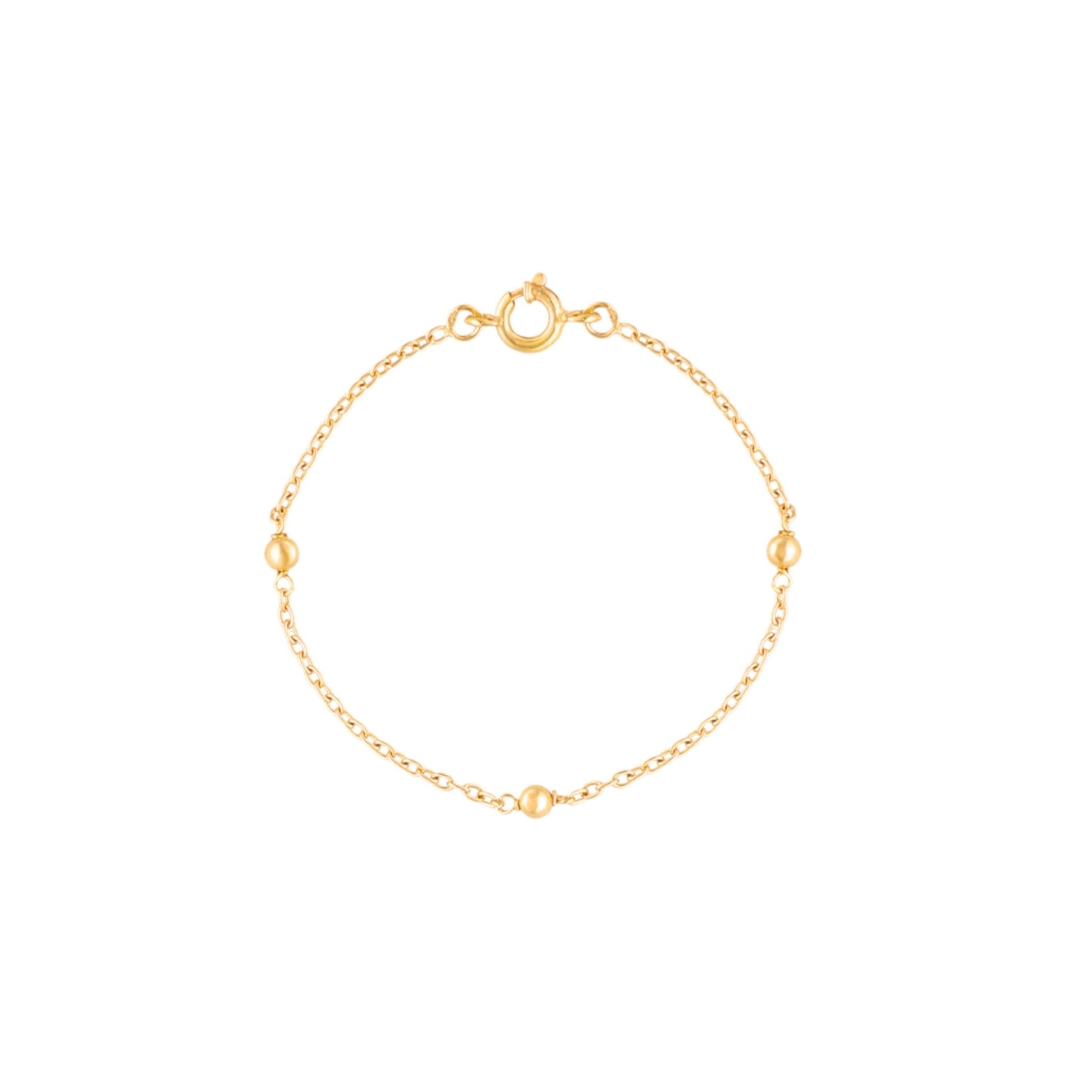 Pulseira para Criança em Ouro 19kl com Esferas (12.5cm) - Loja do Ouro