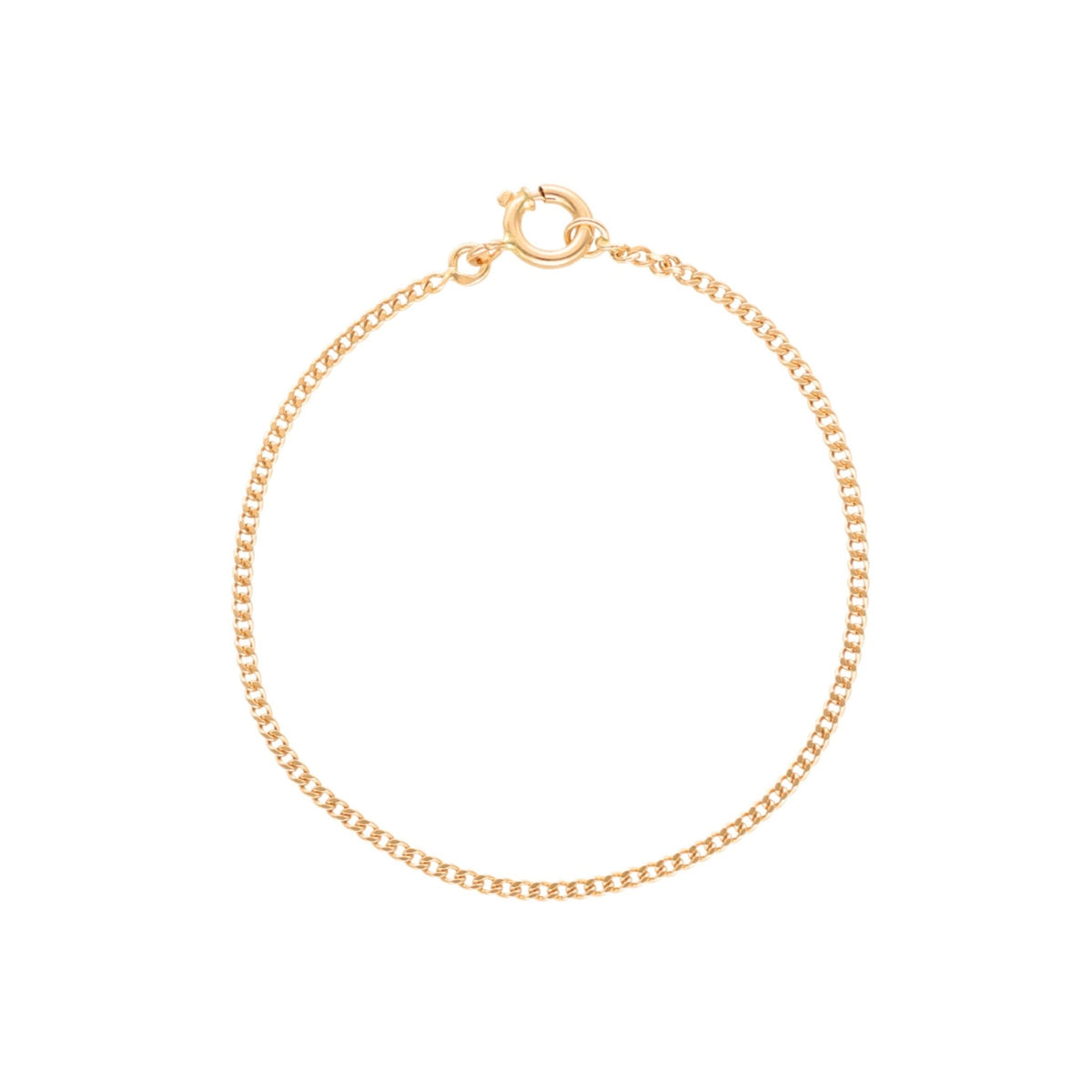 Pulsera infantil en oro 19kl con malla Barbela (14cm) - Gold Store Premium