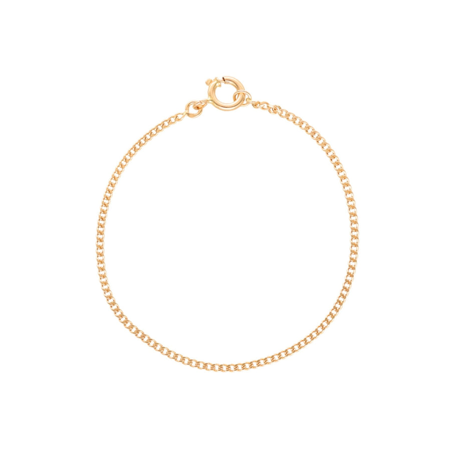 Pulsera infantil en oro 19kl con malla Barbela (14cm) - Gold Store Premium