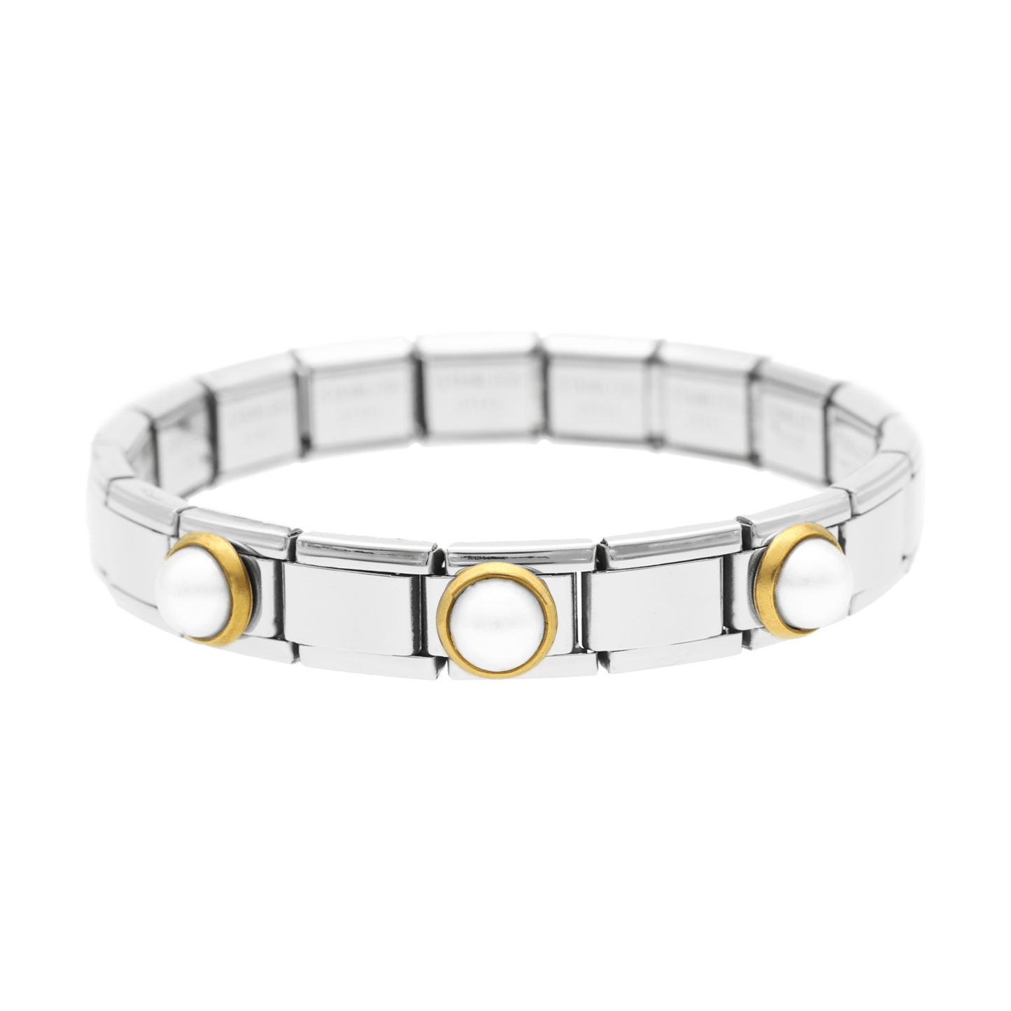 Pulseira Pearl em Aço com Pérolas - Loja do Ouro