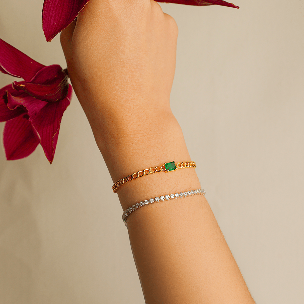 Pulseira Riviera em Prata com Zircónias - Loja do Ouro