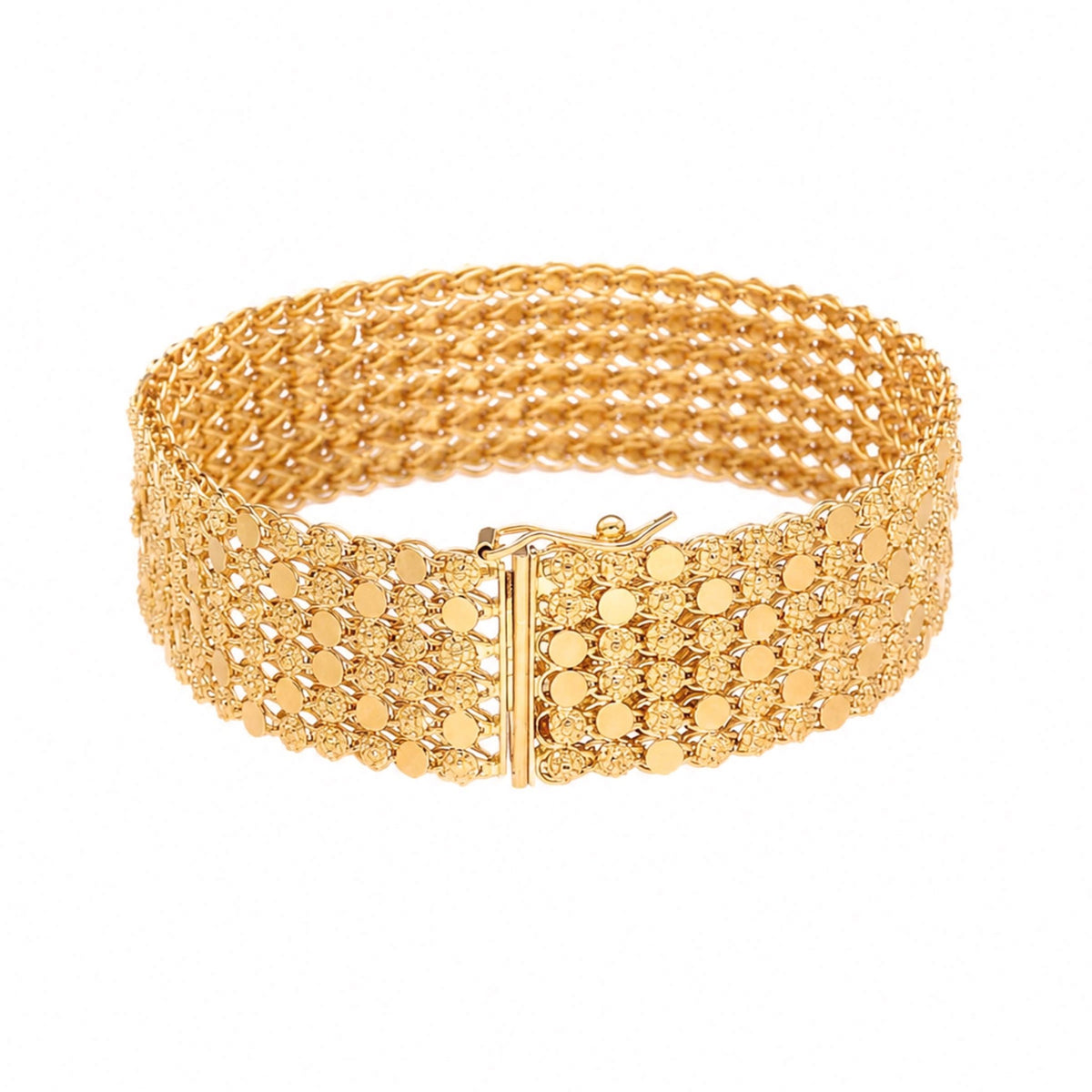 Pulseira Tapete em Ouro 19kl com Caramujos (19cm) - Loja do Ouro