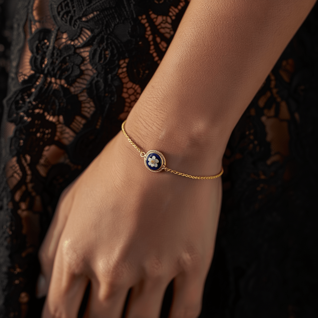 Pulseira Ternura em Prata Dourada (16.5cm) - Loja do Ouro