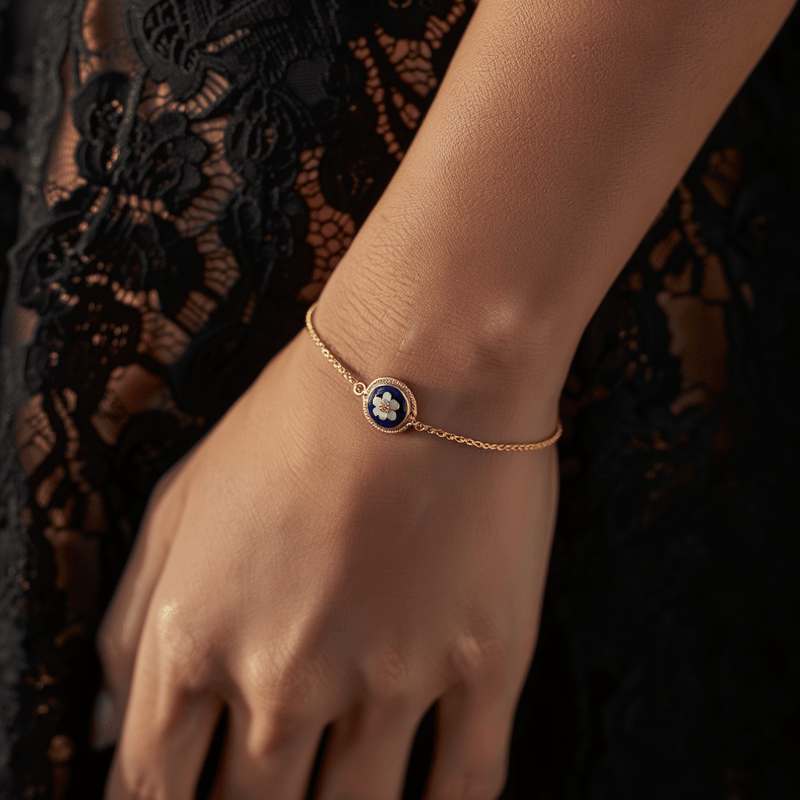 Pulseira Ternura em Prata Dourada (16.5cm) - Loja do Ouro