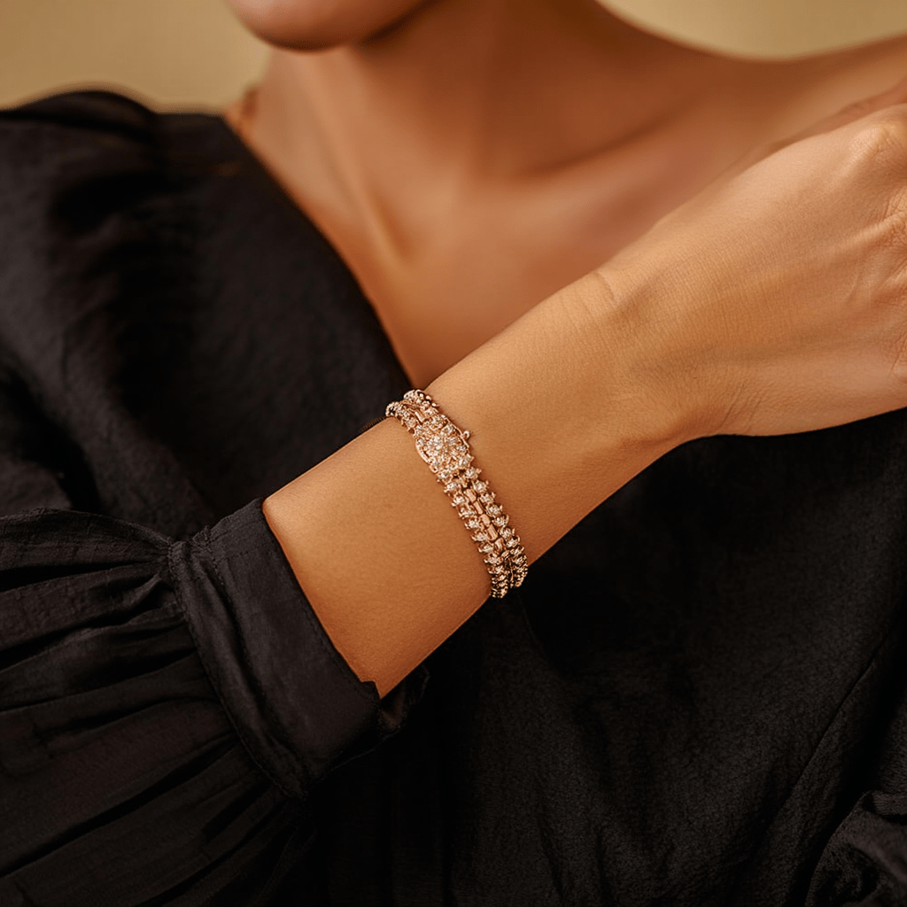 Pulsera vintage en oro 19kl con caracoles (20cm) - Gold Store Premium