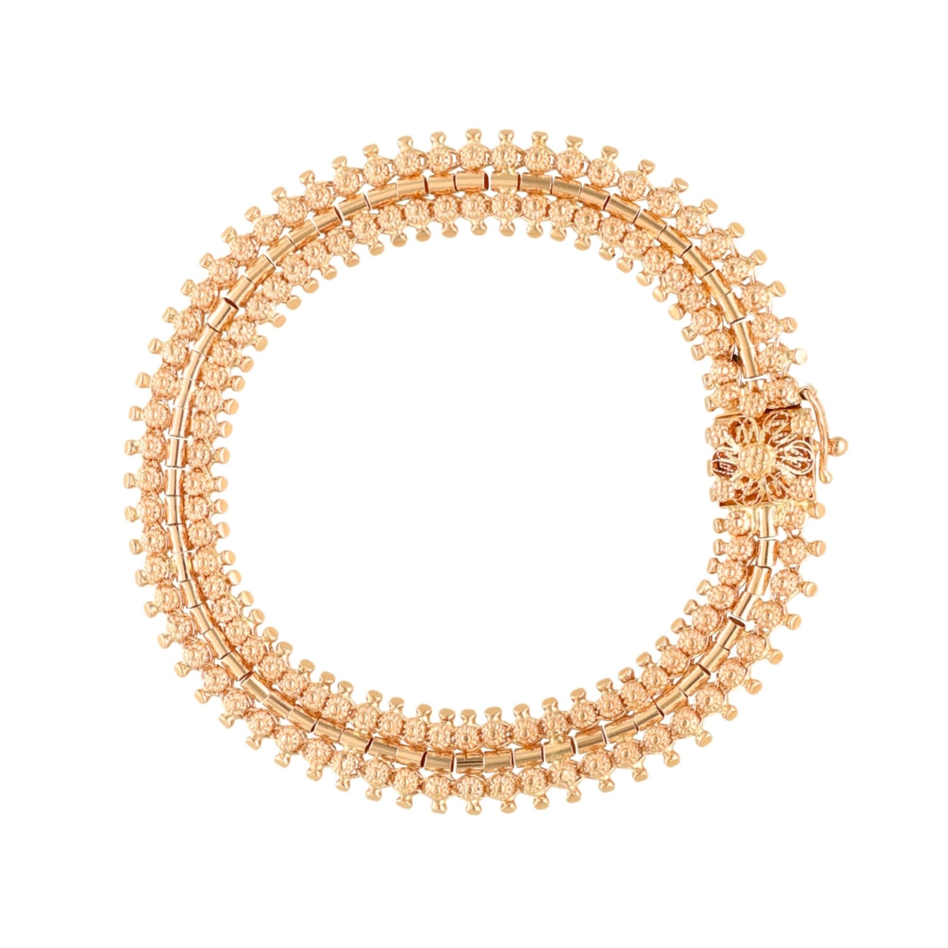 Pulseira Vintage em Ouro 19kl com Caramujos (20cm) - Loja do Ouro