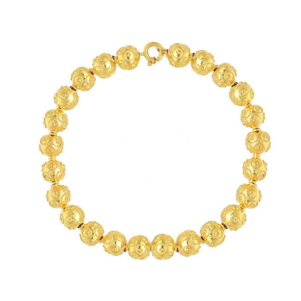 Pulseiras em Ouro com Contas de Viana (20cm) - Loja do Ouro