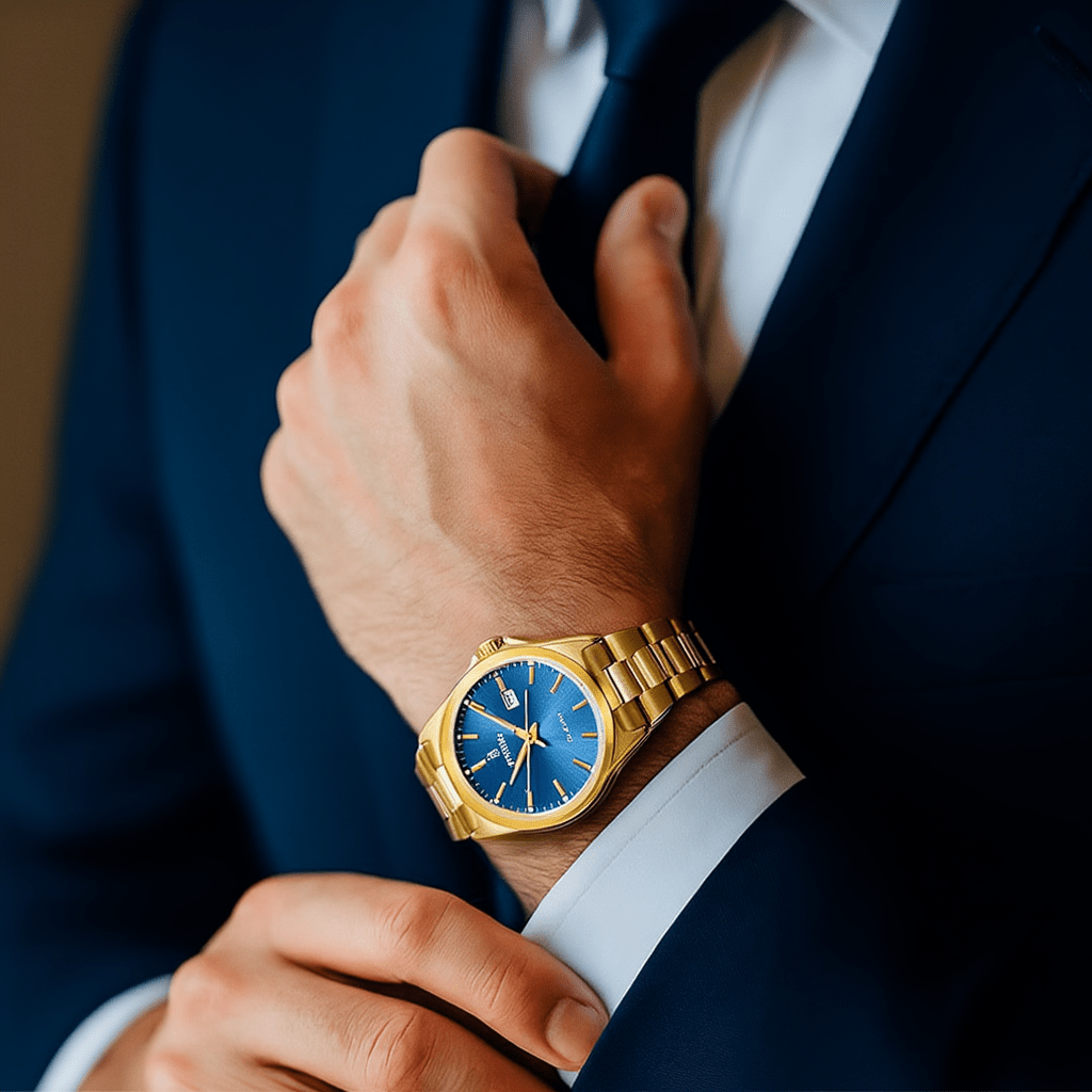 Relógio Infinitum Gold Blue para Homem - Loja do Ouro