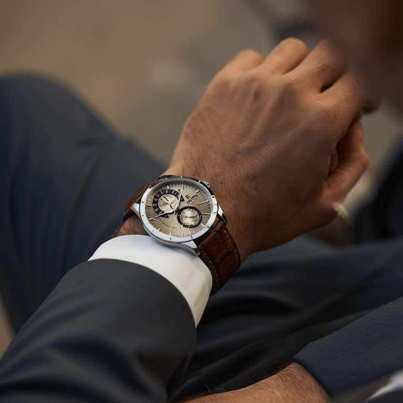 Relógio Retrograde Brown para Homem - Loja do Ouro