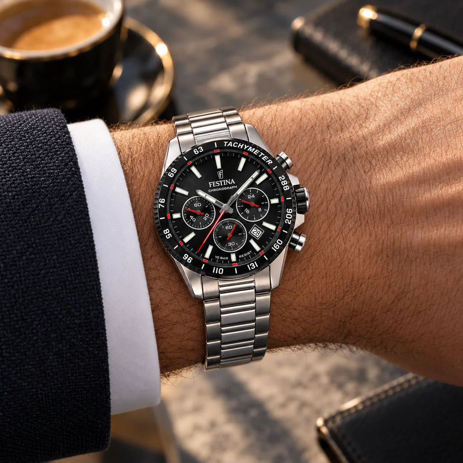 Relógio Timeless Black Chronograph mm para Homem - Loja do Ouro