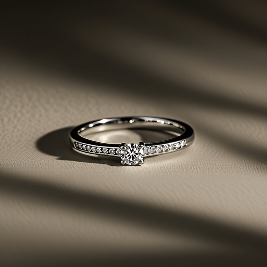 Solitário Lady Bianca em Prata com Zircónias - Loja do Ouro