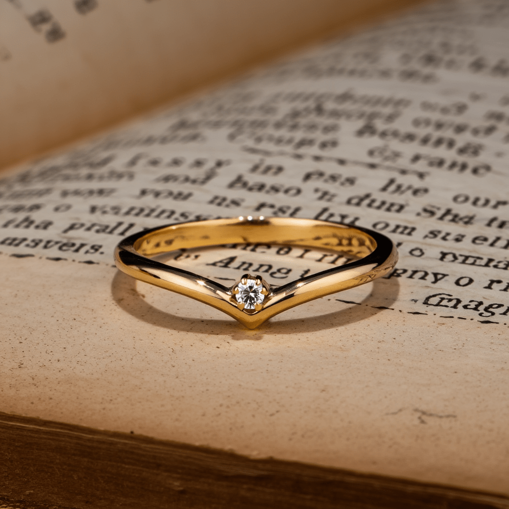 Solitário Tiara em Ouro 19kl com Diamante - Loja do Ouro