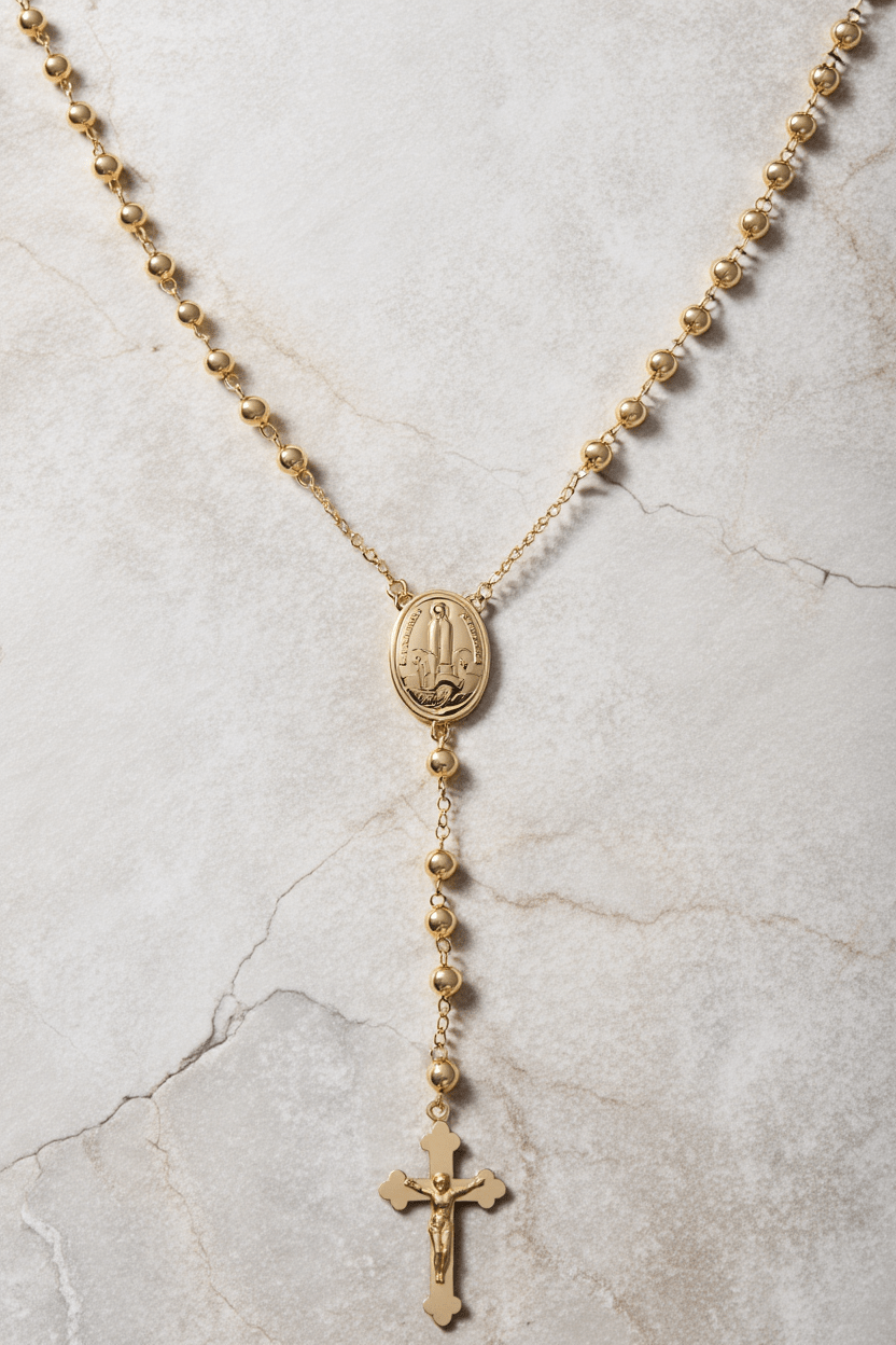 Rosario de oro de 19 kl (45 cm) - Gold Store Premium