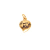 Medalha Coração em Ouro com inscrição "Amor de Mãe" Loja do Ouro