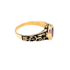 Anel de Curso em Ouro com Ametista e Diamantes (T16) Loja do Ouro
