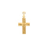 Cruz Estilizada em Ouro com efeito escovado Loja do Ouro